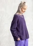 Nubby sweater in a lambswool blend (blackberry/melange XS)