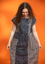 “Sally” woven organic cotton dress - black