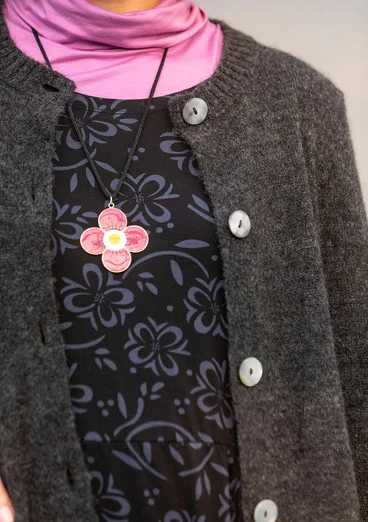 Strickjacke aus Alpakawollgemisch - dunkelaschgrau