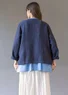 Garment-washed woven linen jacket (ink blue L)
