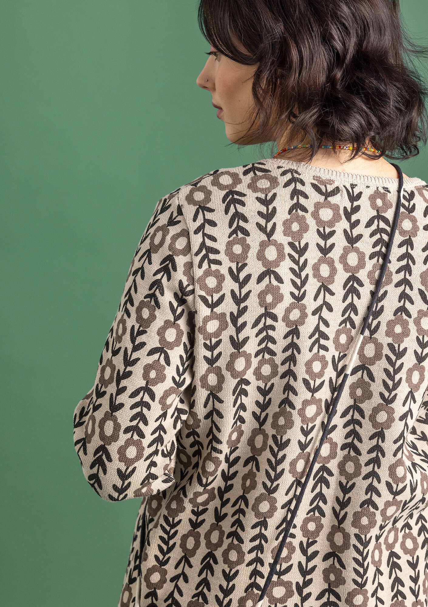 Jasmine sweater dark natural/patterned