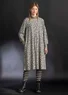 “Ylva” jersey dress in organic cotton/spandex (black/patterned XXL)