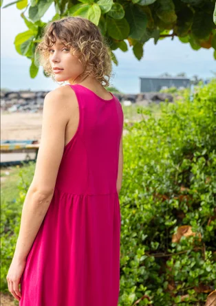 Einfarbiges Jerseykleid aus Bio-Baumwolle - alpenveilchen