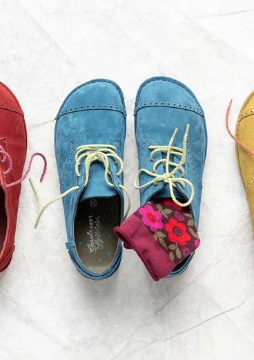 Chaussures à lacets en nubuck - vert de vérone