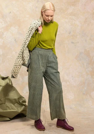 Pantalon tissé "Willow" en coton biologique - indigo vert
