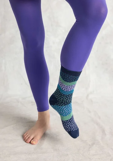 Einfarbige Leggings aus Recycling-Polyamid - amethyst