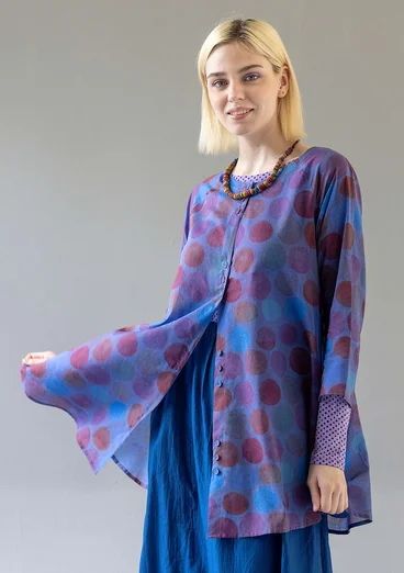 Webtunika „Germain“ aus Bio-Baumwolle - brombeere