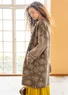 “Aria” reversible, knitted wool felt coat (clay XL)