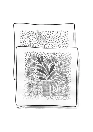 “Gnistra” organic cotton cushion cover - aubergine