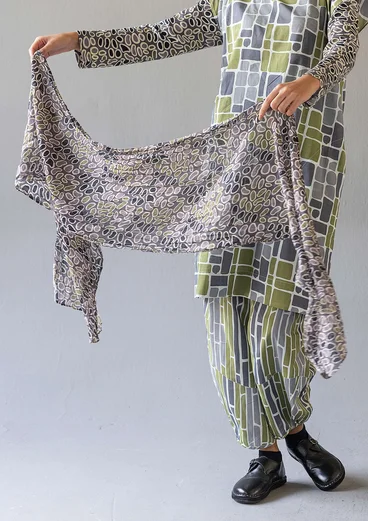“Desert” organic cotton scarf - ash grey
