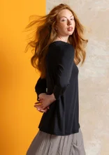 Jerseyshirt „Ophelia“ aus Bio-Baumwolle/Modal - schwarz