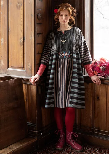 Kleid „Sofia“ aus Bio-Baumwollgewebe - schwarz