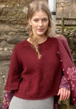 Strickpullover „Hildur“ aus Wolle - granatapfel-melange