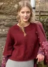 Strickpullover „Hildur“ aus Wolle (granatapfel-melange L)