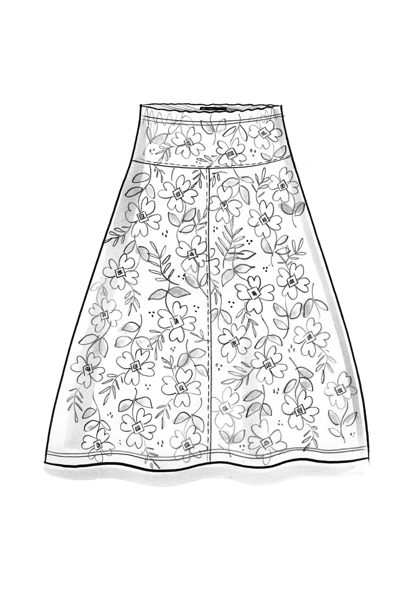“Flora” lyocell/elastane jersey skirt timothy