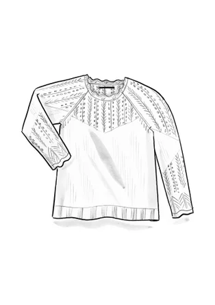 Trøje "Forgetmenot" i alpakamiks - ubleget