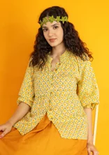 “Neela” woven organic cotton blouse - sunbeam