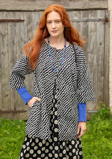 Blouse "Krusa" van biologisch katoen - zwart