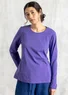 “Mona” jersey top in organic cotton/spandex (amethyst XS)