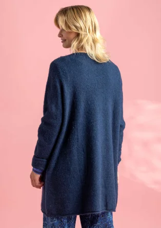 Langstrickjacke aus Wolle/Baumwolle/Alpaka - miesmuschel