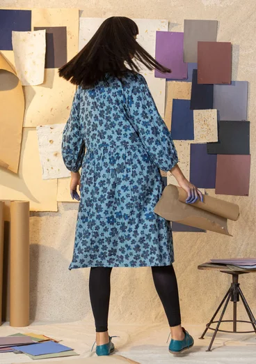 “Petunia” woven organic cotton dress - light blue
