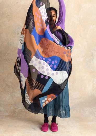 Foulard ”Ariel” en coton biologique - noir