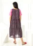 Robe "Bouquet" en coton biologique tissé (noir L)