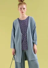 Velour kimono in organic cotton/recycled polyester - duvbl
