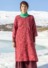 “Denali” woven dress in organic cotton - pomegranate