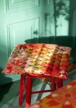 “Anaya” organic cotton chair pad - chilli