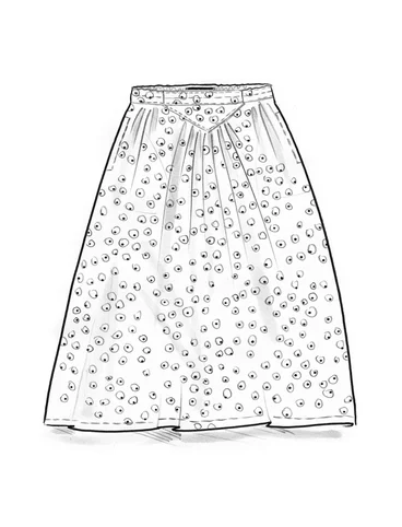 Vævet nederdel "Alv" i økologisk bomuld - sparris