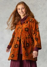 “Paraguay” velour jacket in organic cotton/recycled polyester - amber