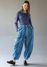 “Bamboo” woven pants in organic cotton - pigeon blue