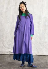 “Judit” jersey dress in organic cotton/modal - amethyst