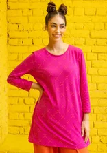 Tricot tuniek "Crossing" van biologisch katoen/elastaan - cerise