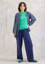 “Cornus” velour pants in organic cotton/recycled polyester - violet