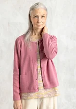 Cardigan in a blend of organic and recycled cotton - mineral pink
