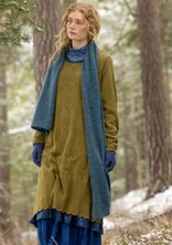 “Alma” knit dress in organic/recycled cotton - dark olive