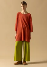 Tunic in a linen/recycled linen knit fabric - tegel