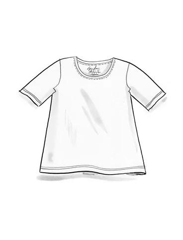 T-shirt "Jane" i økologisk bomuld/elastan - midsommarblomster