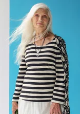 “Aina” jersey top in organic cotton/modal - black