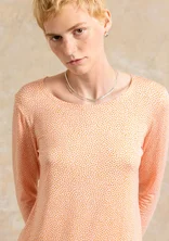 “Bianca” jersey top in lyocell/spandex - pale powder pink/patterned