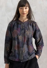 “Fizz” blouse in linen/modal - black
