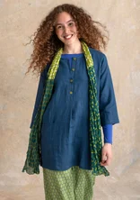 Woven tunic in linen - Pacific blue