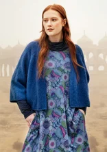 Strickjacke „Sora“ aus Alpakawollgemisch - indigoblaut-melange