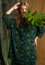 “Amaya” patterned tunic in lyocell/spandex - dark jade