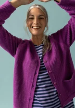 Recycled cotton cardigan - midsommarblomster