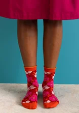 “Theia” socks in organic cotton - amaryllis