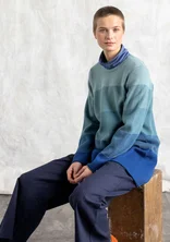 Gebreide tuniek "Siv" van gerecycled/biologisch katoen - veronagroen