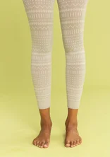 “Elsie” jacquard leggings in recycled nylon - ljusgr